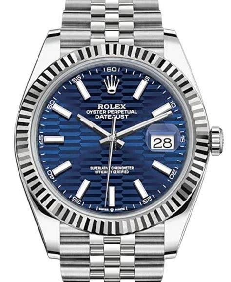 datejust 41 blue motif dial